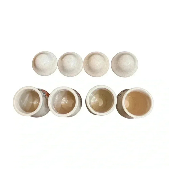 International China Marmalade Vintage Geese Fruit Ribbon Spice Jars Set of 4 - Picture 5 of 17